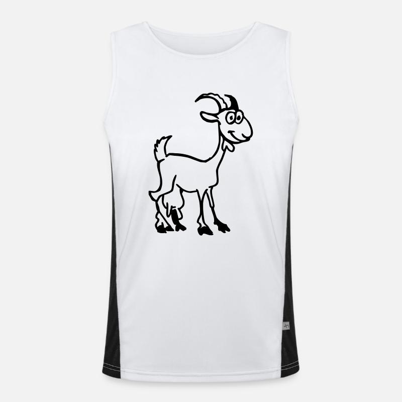 Ziege Funktionelles Kontrast-Tank Top für Männer 