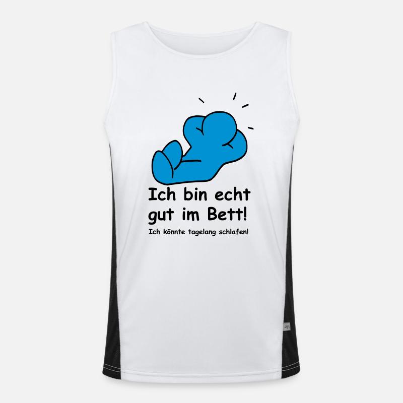 Ich bin gut im Bett! Funktionelles Kontrast-Tank Top für Männer 