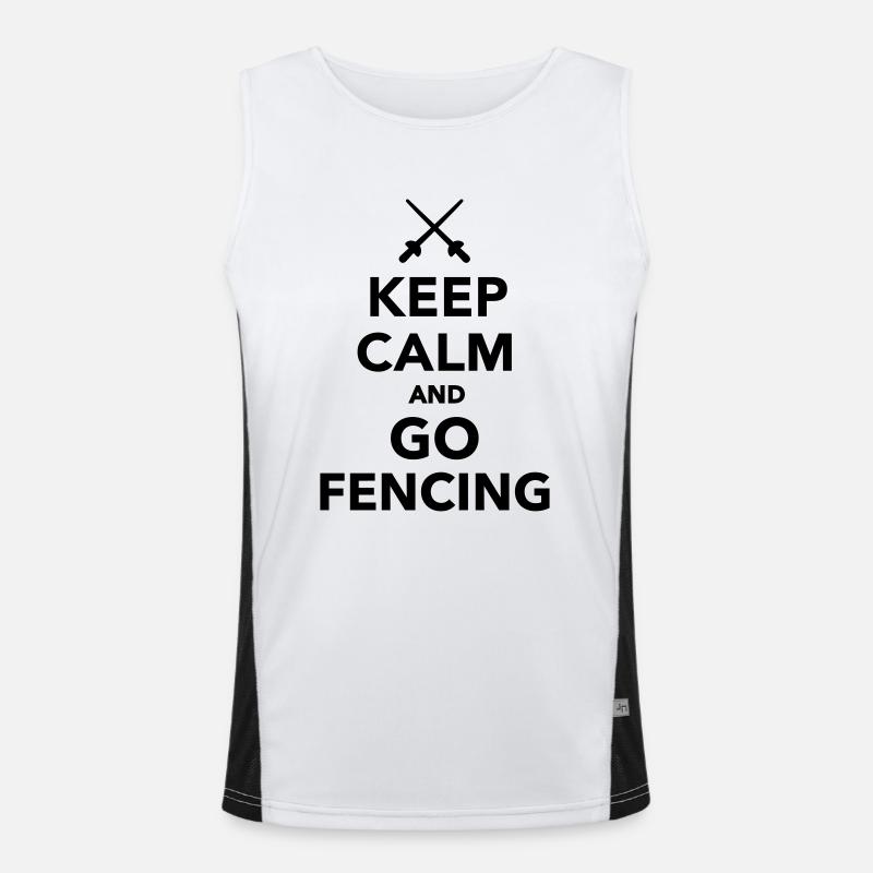 Keep calm and go Fencing Débardeur respirant contrasté Homme 