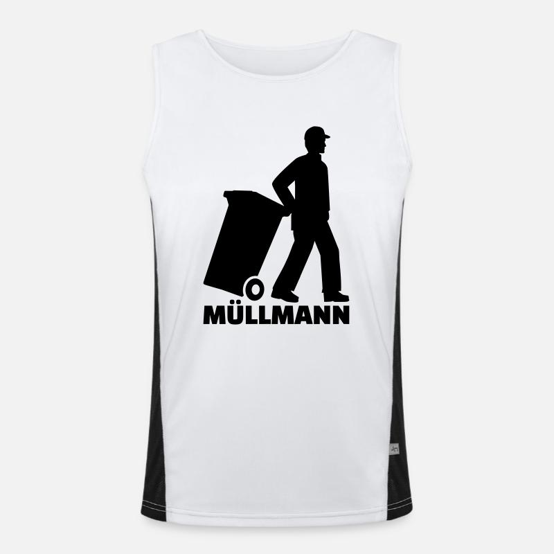 Müllmann Funktionelles Kontrast-Tank Top für Männer 
