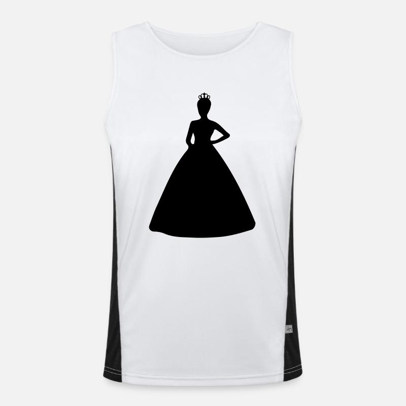 prinzessin silhouette Funktionelles Kontrast-Tank Top für Männer 