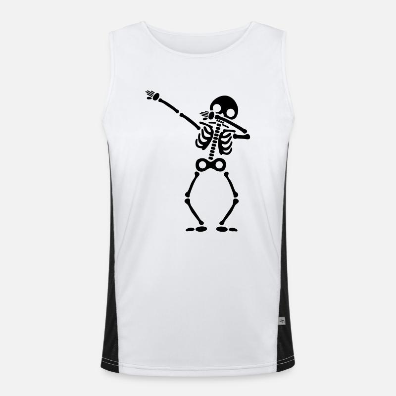 Skelett dab Funktionelles Kontrast-Tank Top für Männer 