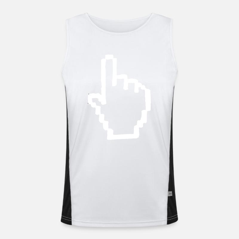 Computer Icon Mouse Men's Functional Contrast Tank Top 