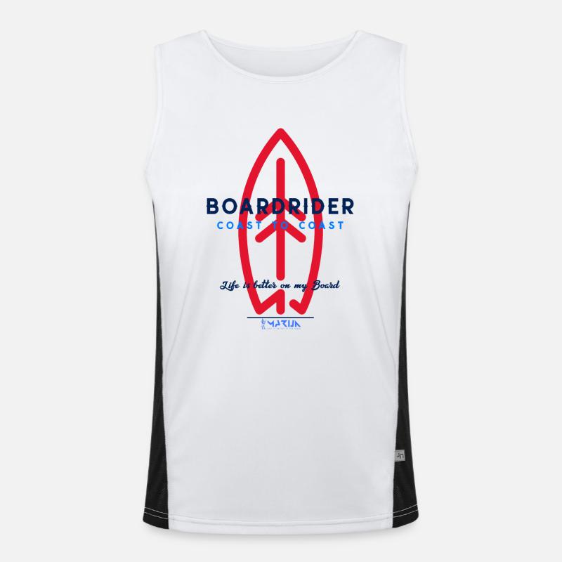 ocean is calling boardriding moc5c Funktionelles Kontrast-Tank Top für Männer 