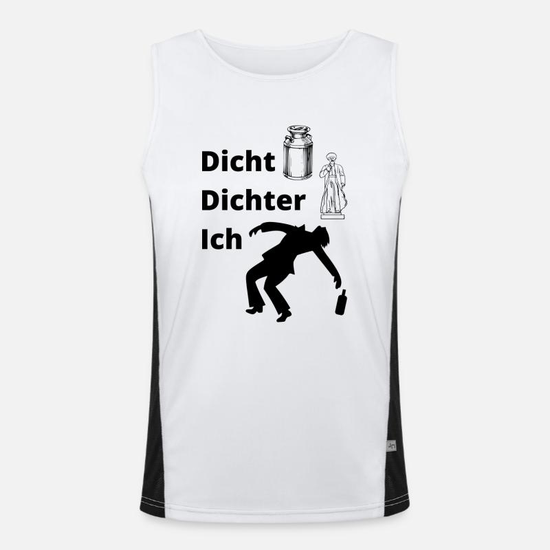 Dicht Dichter Ich Funktionelles Kontrast-Tank Top für Männer 