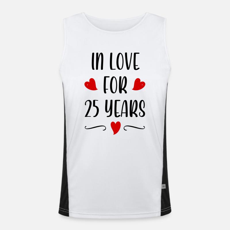 silver wedding Funktionelles Kontrast-Tank Top für Männer 