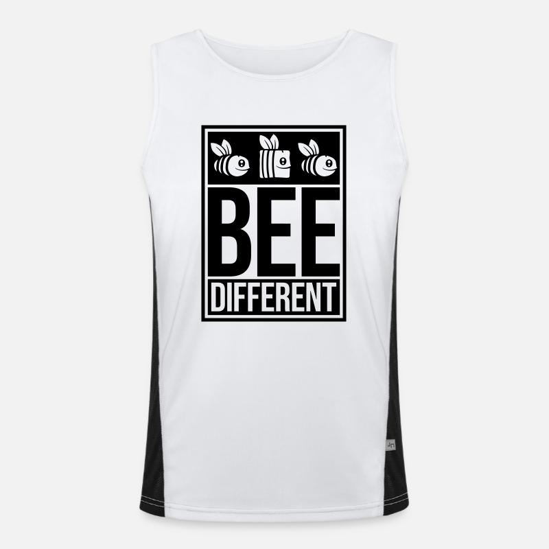 bee different Spruch Zitat Funktionelles Kontrast-Tank Top für Männer 