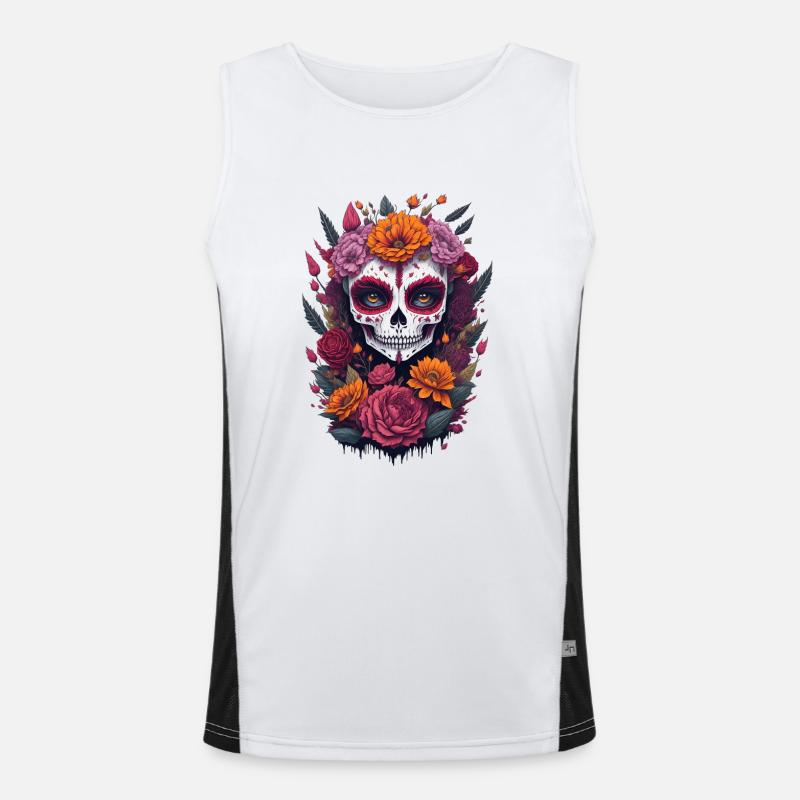 La Catrina 10 Funktionelles Kontrast-Tank Top für Männer 