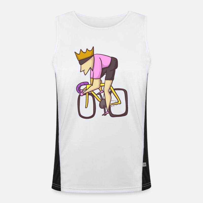 Rennrad King Radfahrer Funktionelles Kontrast-Tank Top für Männer 