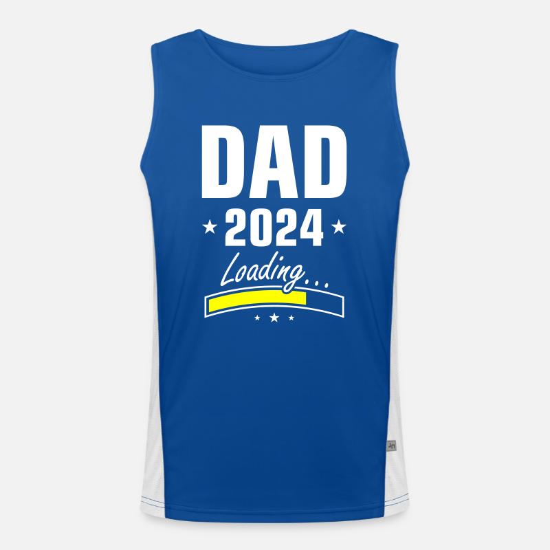 Dad 2024 Loading Papa Funktionelles Kontrast-Tank Top für Männer 