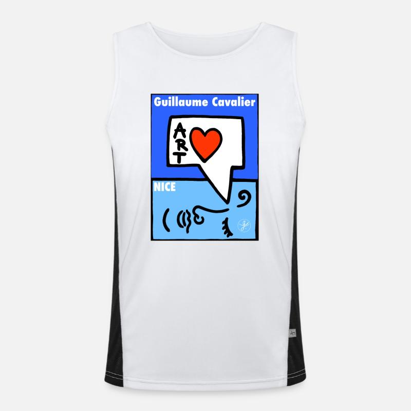 Kunst Liebe Funktionelles Kontrast-Tank Top für Männer 