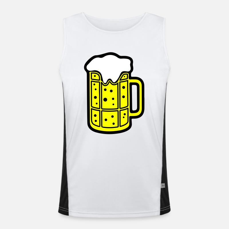 Beer Mug Beer Symbol Cheers Men's Functional Contrast Tank Top 