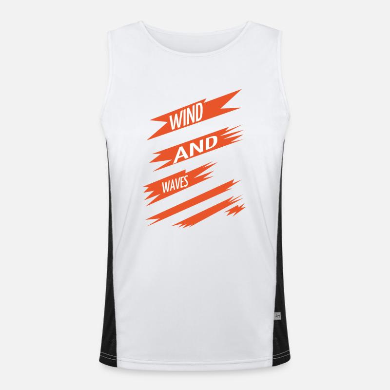 statement gift idea windsurfing techniques Funktionelles Kontrast-Tank Top für Männer 