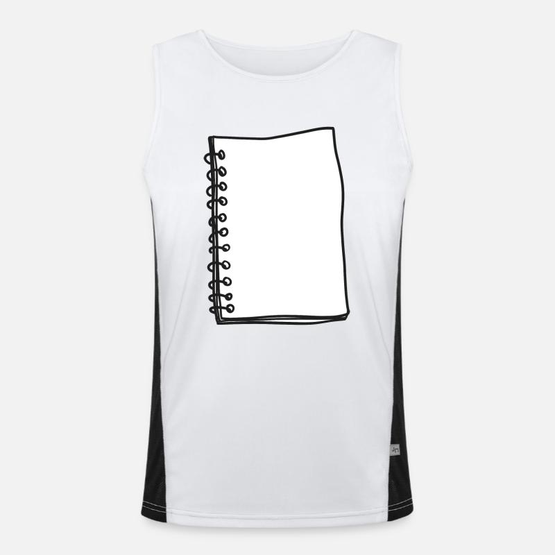 Dessin de bannière de carnet de notes Débardeur respirant contrasté Homme 