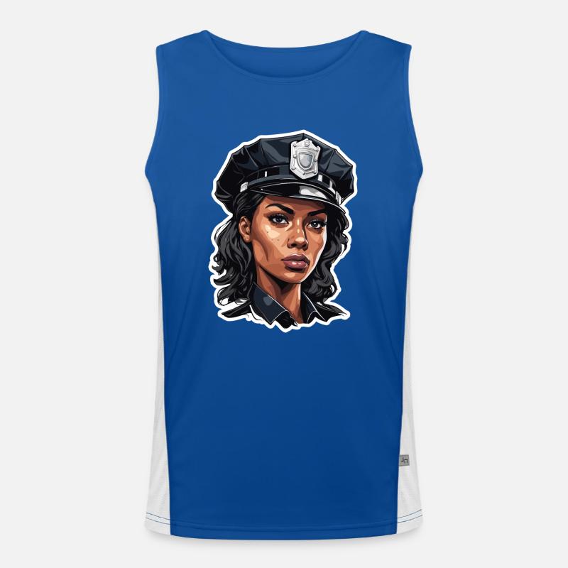 Polizei / Einsatz / Beruf / Job / Einsatzkräfte Funktionelles Kontrast-Tank Top für Männer 