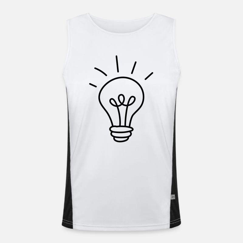 Gluehbirne Funktionelles Kontrast-Tank Top für Männer 