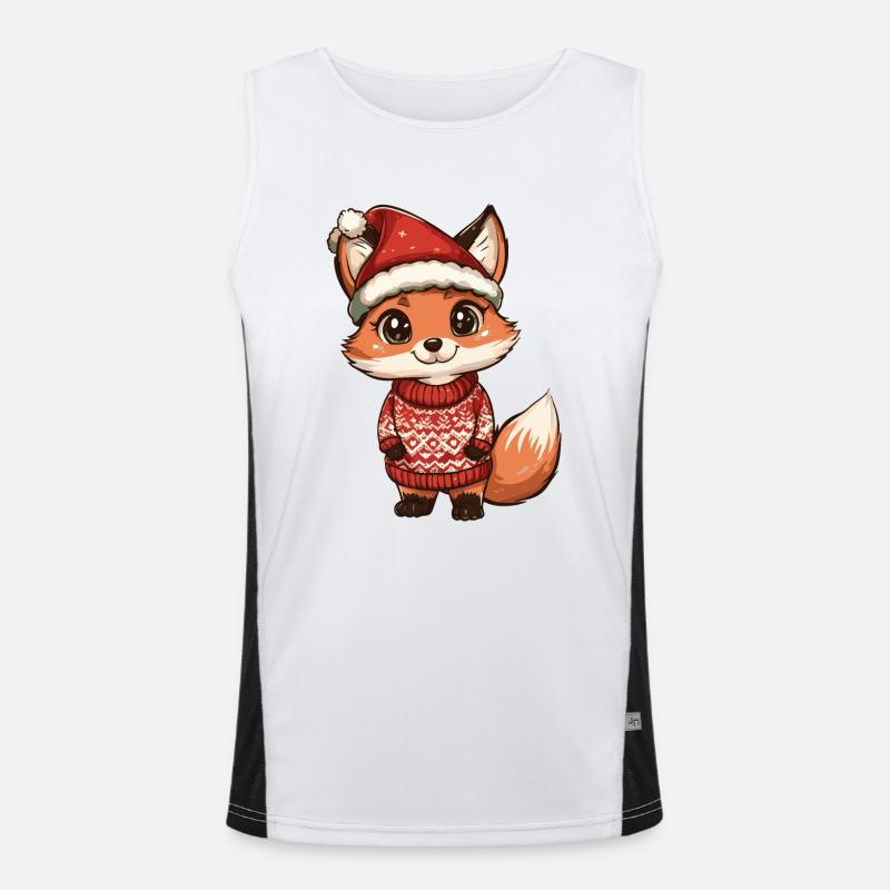 Noël du renard Débardeur respirant contrasté Homme 