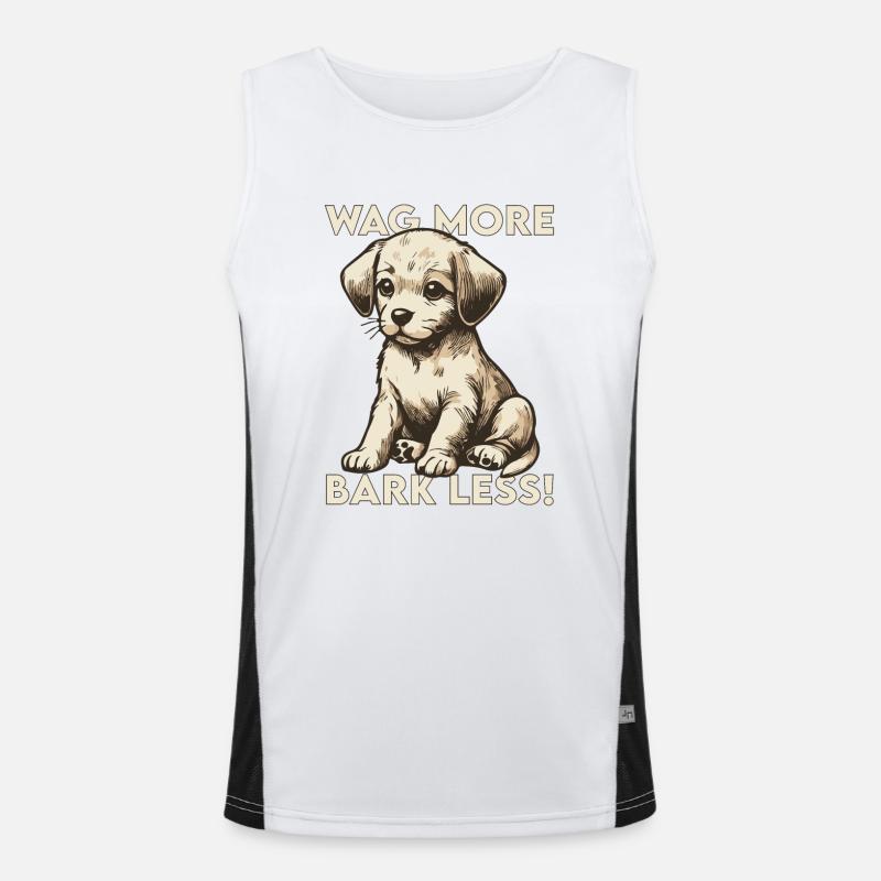 Wag more, bark less! Men's Functional Contrast Tank Top 
