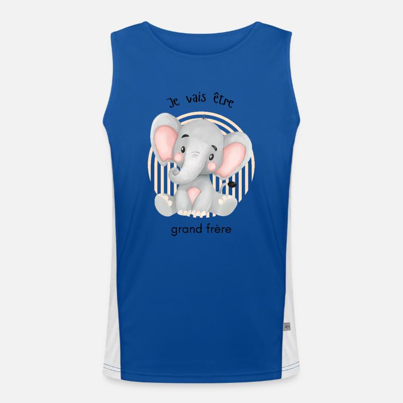 Ich werde großer Bruder sein - Bald großer Bruder Funktionelles Kontrast-Tank Top für Männer 
