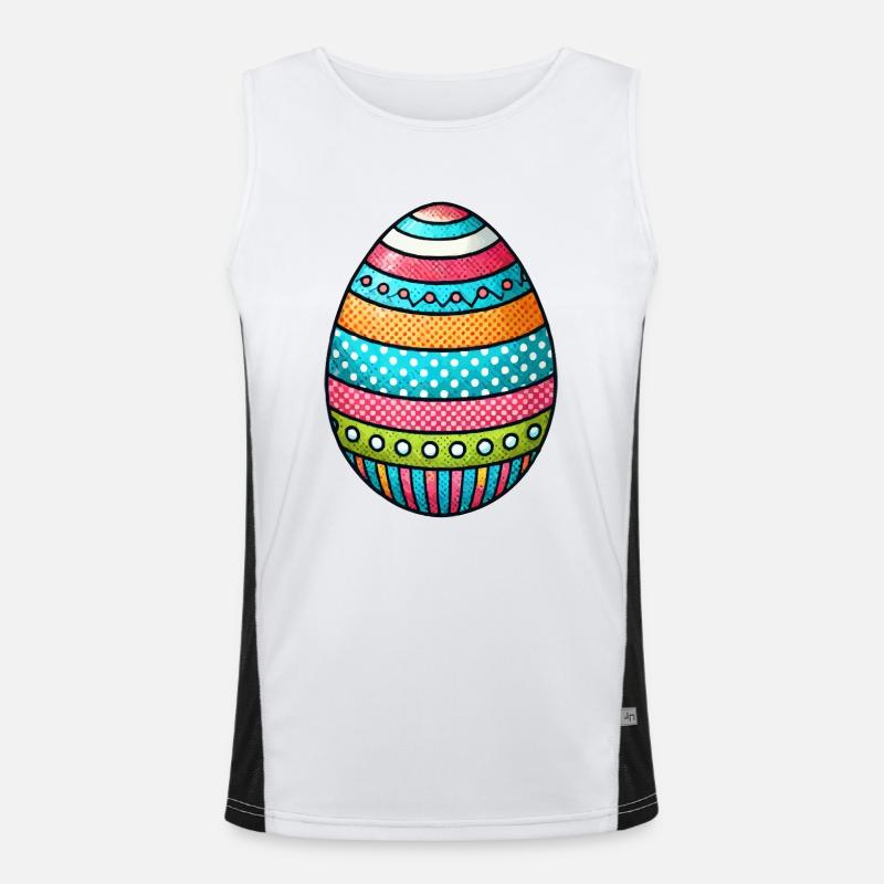 Egg Easter Egg - Men's Functional Contrast Tank Top  - white/black