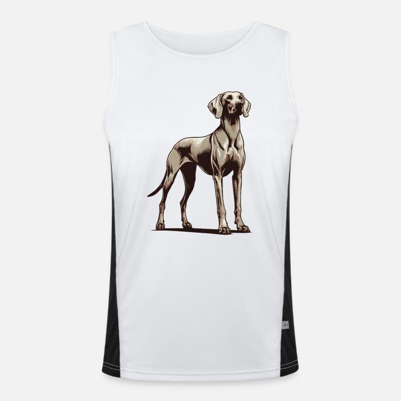 Weimaraner Funktionelles Kontrast-Tank Top für Männer 