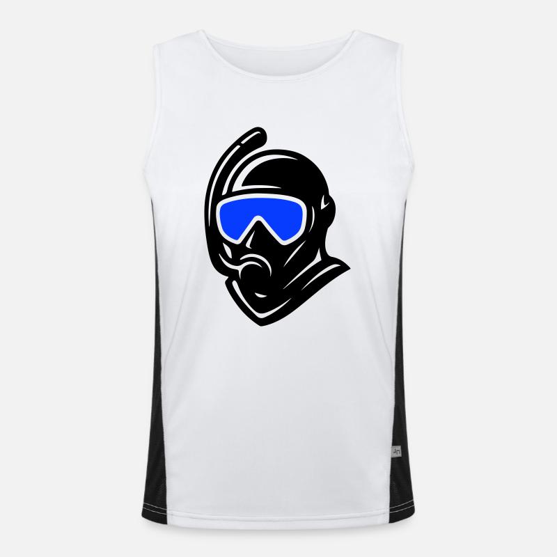 Diver Snorkel Diving Men's Functional Contrast Tank Top 