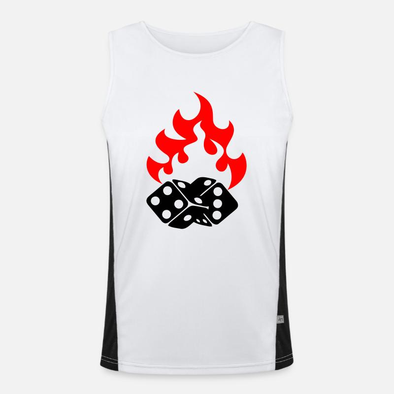 flaming_cubes Men's Functional Contrast Tank Top 