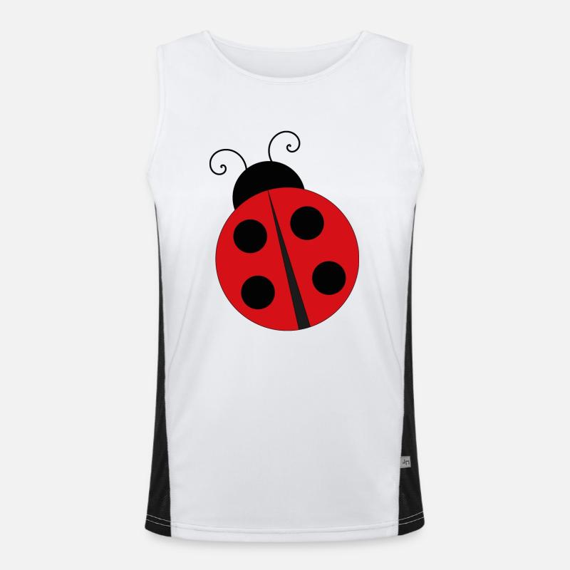 Marienkäfer Ladybug Funktionelles Kontrast-Tank Top für Männer 
