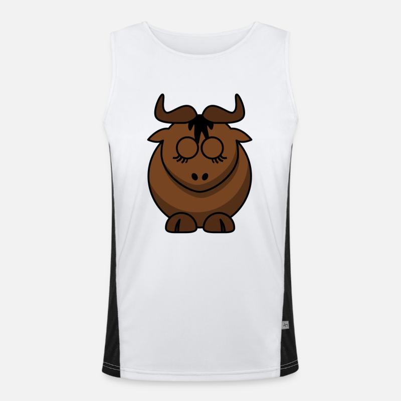 Mädchen Gnu Geschenkidee Sonderangebot Geschenk Funktionelles Kontrast-Tank Top für Männer 