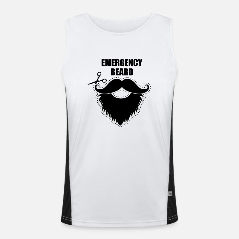 Schnurrbart Bart hipster Funktionelles Kontrast-Tank Top für Männer 
