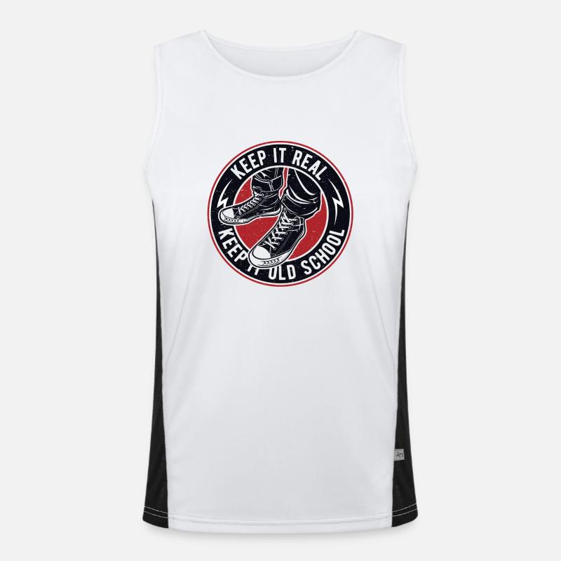 Keep It Keep Real It Old School Vintage Débardeur respirant contrasté Homme 