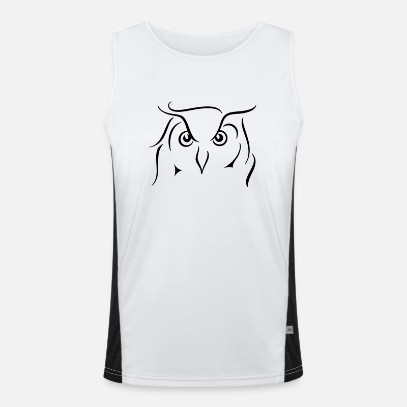 Eagle hibou - cadeau d'idée cadeau de dessin au trait Débardeur respirant contrasté Homme 