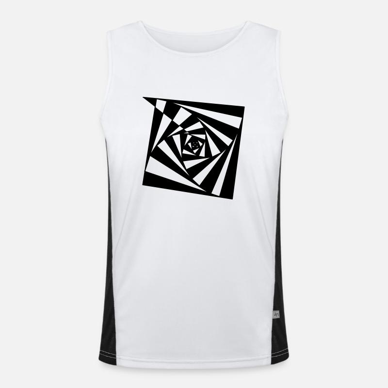 Spiral Tribe psychedelic illusion Men's Functional Contrast Tank Top 
