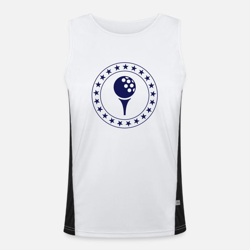 Golf - Golfer - Golfmaschine Funktionelles Kontrast-Tank Top für Männer 