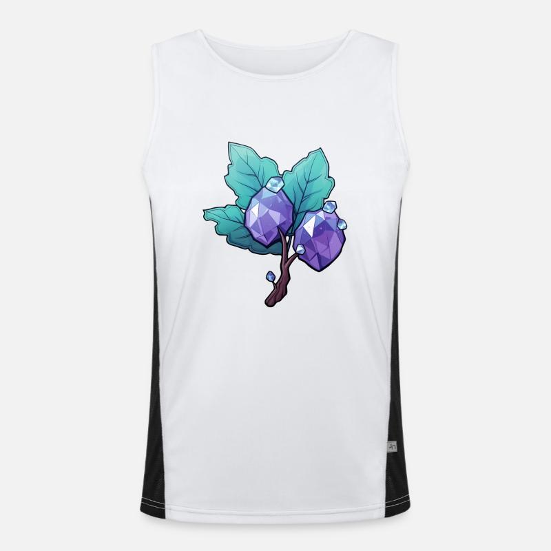 Branch with gemstones Men's Functional Contrast Tank Top 
