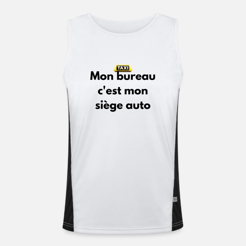 Mon bureau c'est mon siège auto Débardeur respirant contrasté Homme 