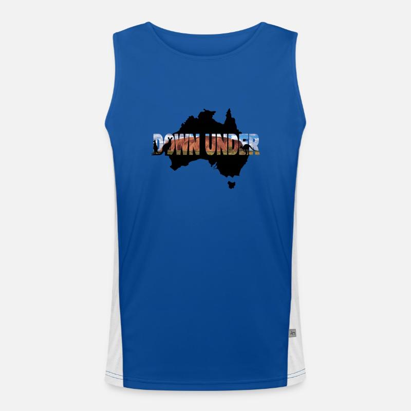 Down under - Australia Men's Functional Contrast Tank Top 