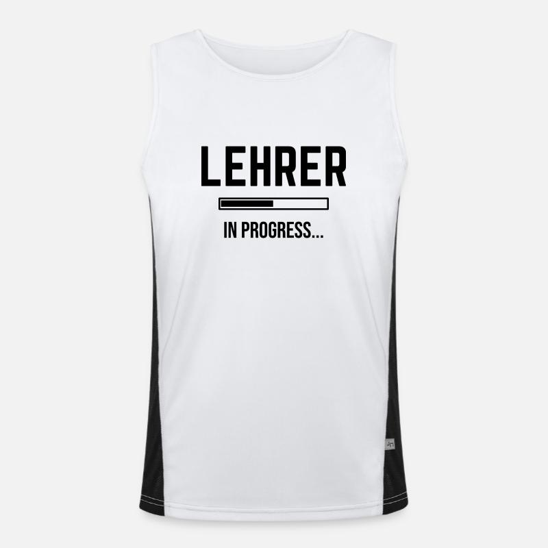 Lehrer In Progress Funktionelles Kontrast-Tank Top für Männer 