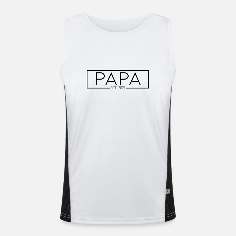 Papa est 2021 Débardeur respirant contrasté Homme 