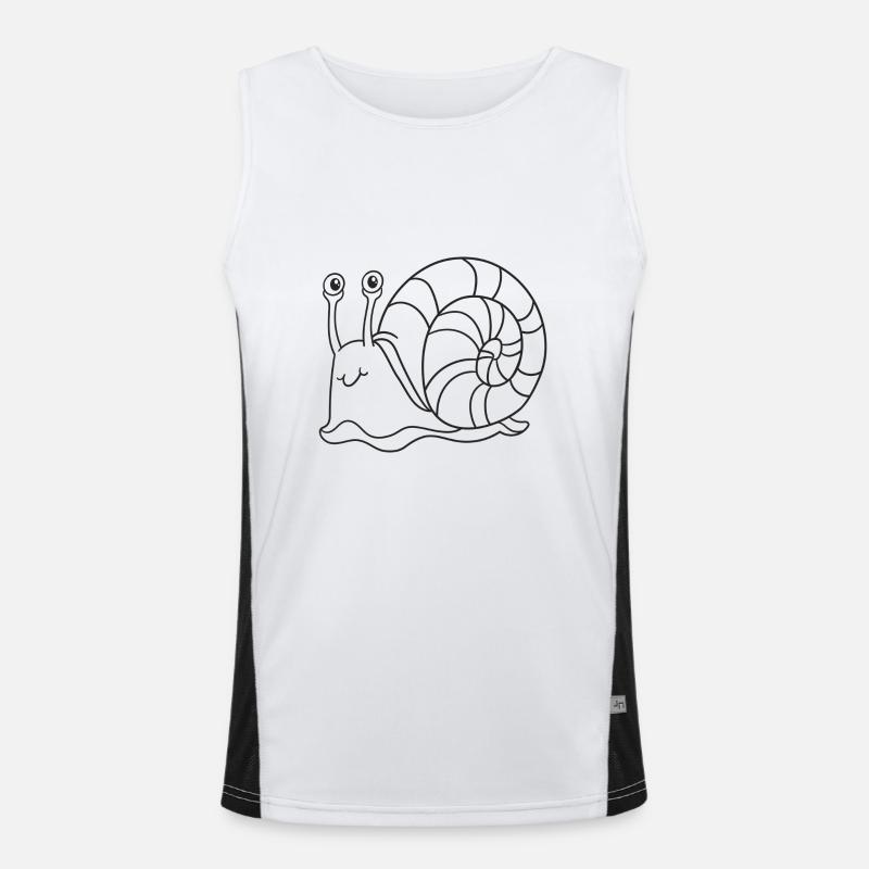 Snail, molluscs, gift, gift idea Men's Functional Contrast Tank Top 