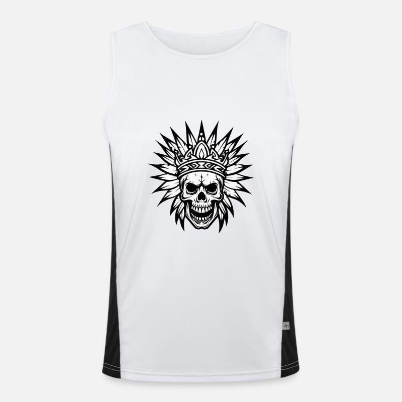 Chief Apache DeadIndian Men's Functional Contrast Tank Top 