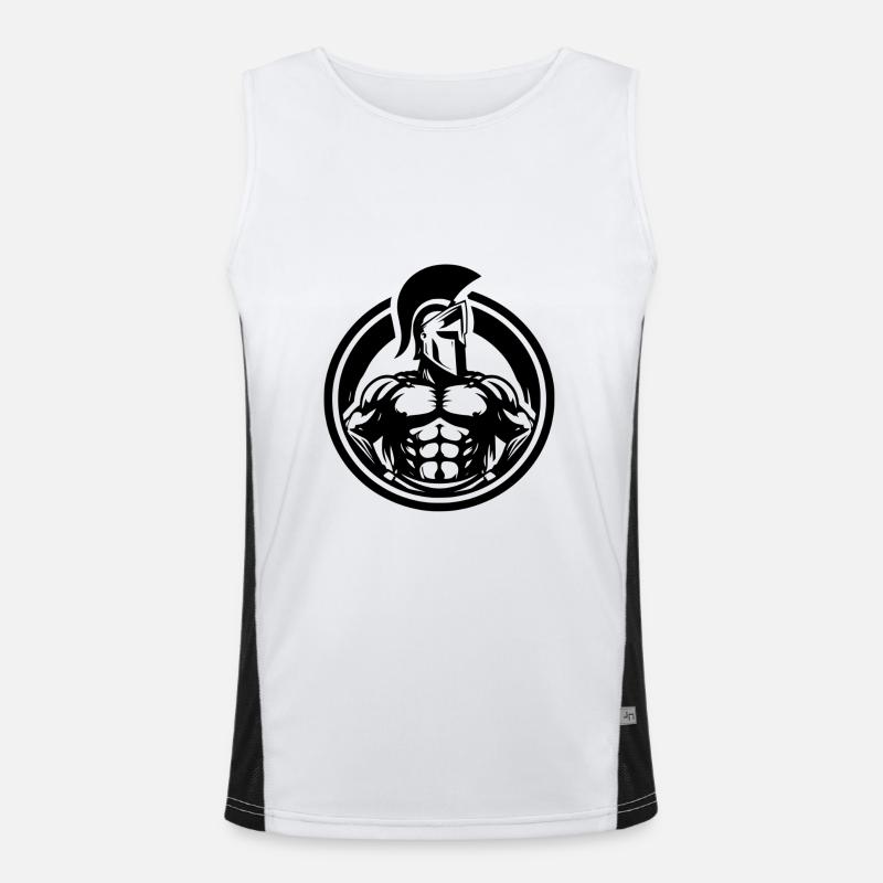 Sparta Spartaner Krieger Römer Gladiator Antike Funktionelles Kontrast-Tank Top für Männer 