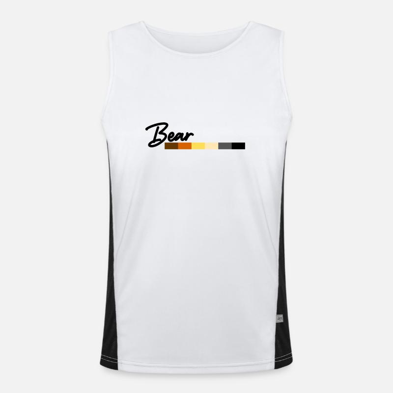 Bear Bärenflagge Funktionelles Kontrast-Tank Top für Männer 