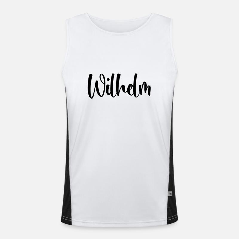 Name - Wilhelm Funktionelles Kontrast-Tank Top für Männer 