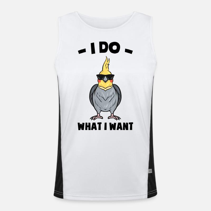 Nymphensittich Funktionelles Kontrast-Tank Top für Männer 