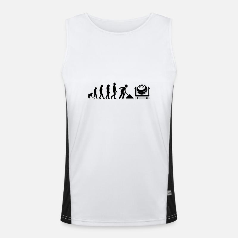 Cement mixer evolution - Men's Functional Contrast Tank Top  - white/black