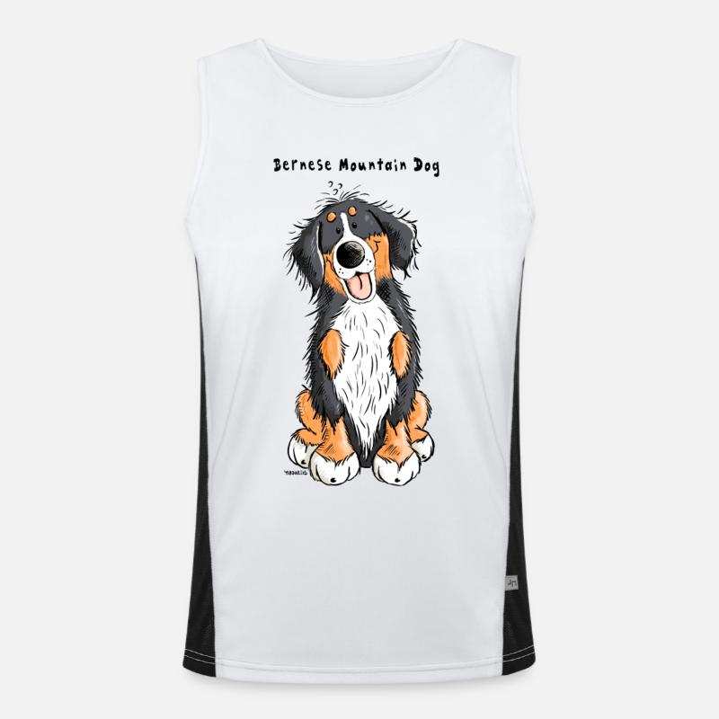 Berner Sennenhund mach Sitz Funktionelles Kontrast-Tank Top für Männer 