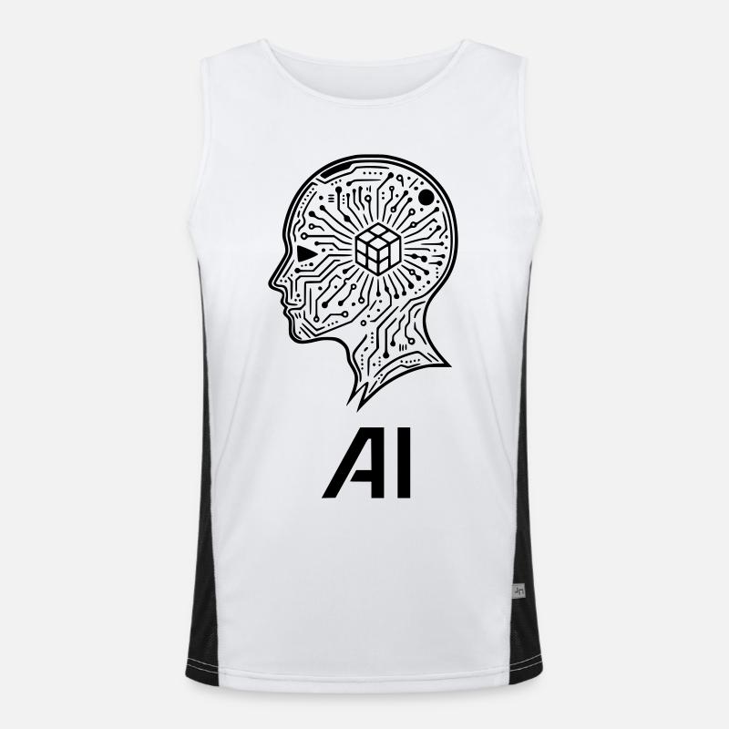 künstliche Intelligenz Funktionelles Kontrast-Tank Top für Männer 