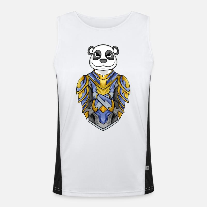 Ritter Panda cool Funktionelles Kontrast-Tank Top für Männer 