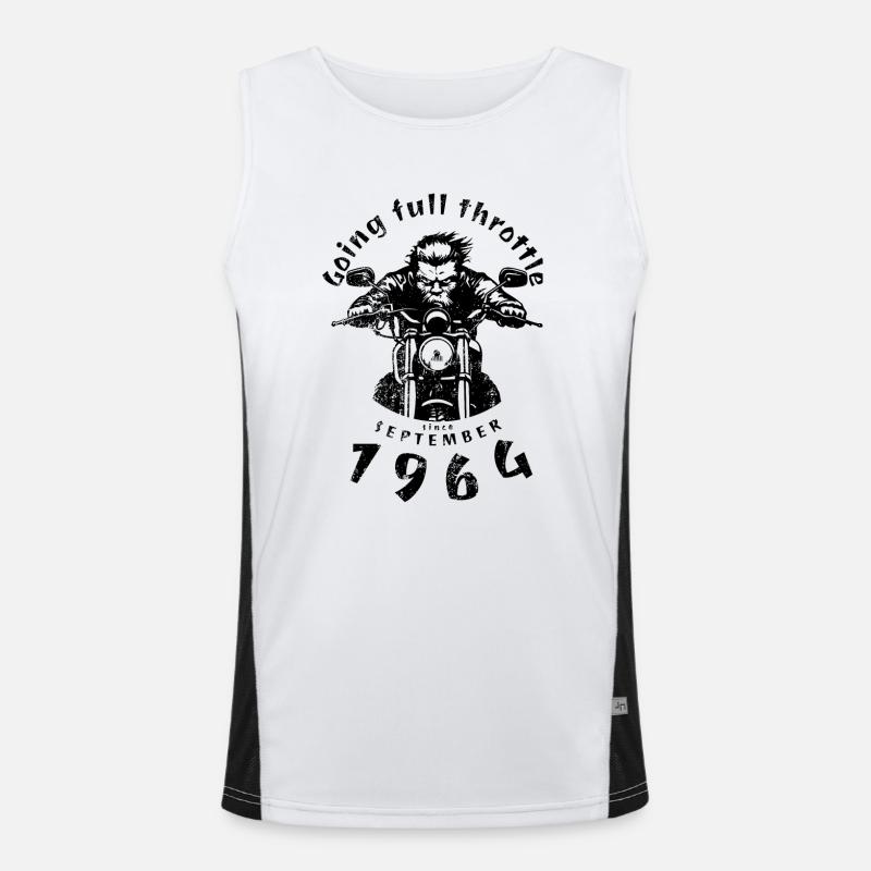 60. Geburtstag Going full throttle since 09/1964 Men's Functional Contrast Tank Top 
